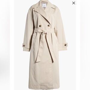 MANGO Angela Water Repellent Trench Coat SIZE MEDIUM LIGHT BEIGE